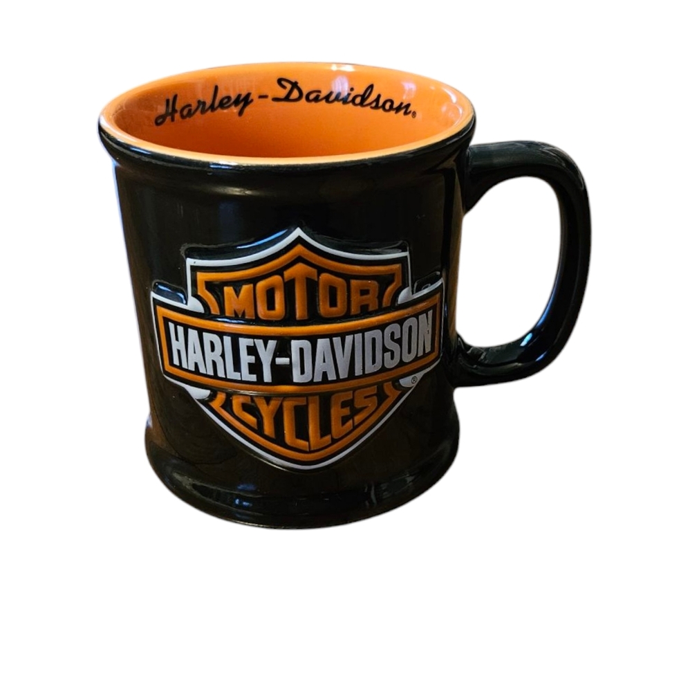 Vintage 2002 Official Licensed Harley Davidson Mug 3D Raised Logo Coffee Mug